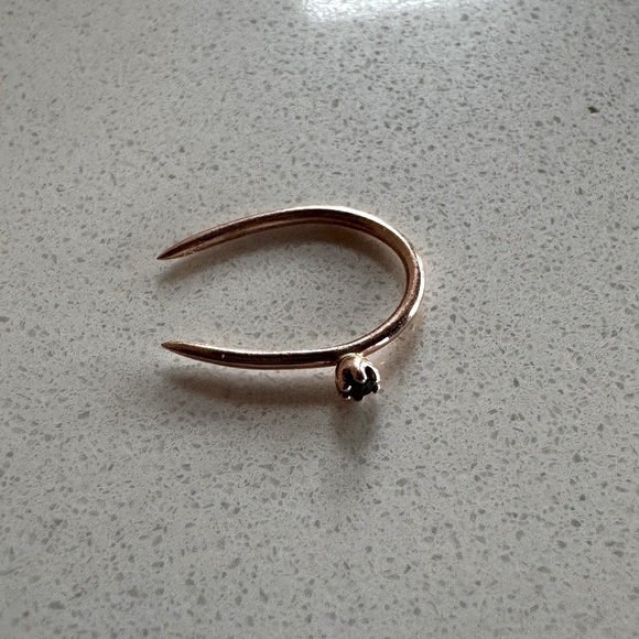 Rose Gold Black Diamond Ear Cuff Earring - Picture 1 of 4